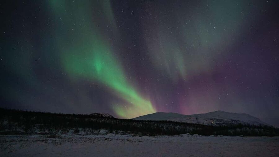 Abisko: Northern Lights Hike with Husky Puppies - The Lávvu gives the night a proper center