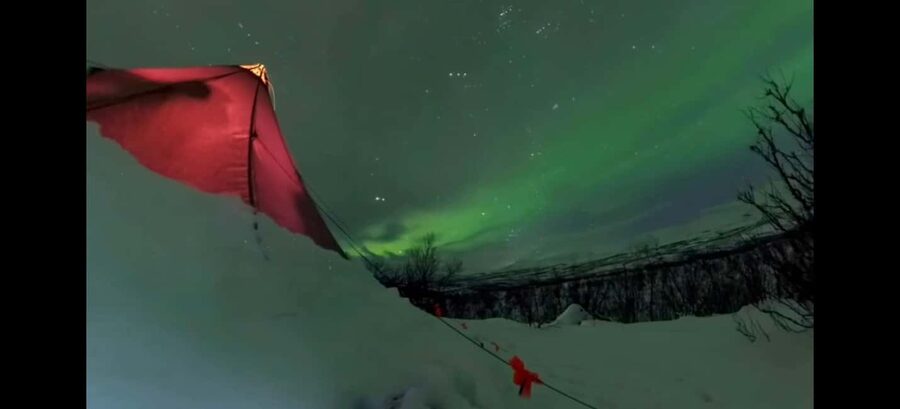 Abisko: Northern Lights Hike with Husky Puppies - Watching the sky without a promise