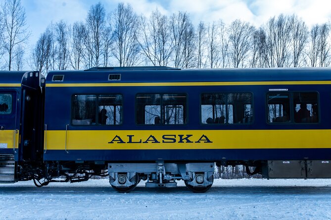 Alaska Railroad Aurora Winter Anchorage to Fairbanks One Way - North of Talkeetna, where the road disappears