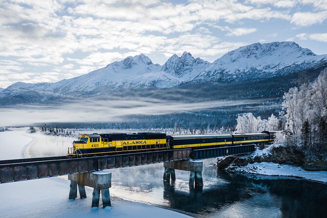 Alaska Railroad Aurora Winter Fairbanks to Anchorage One Way - Broad Pass and the Alaska Range
