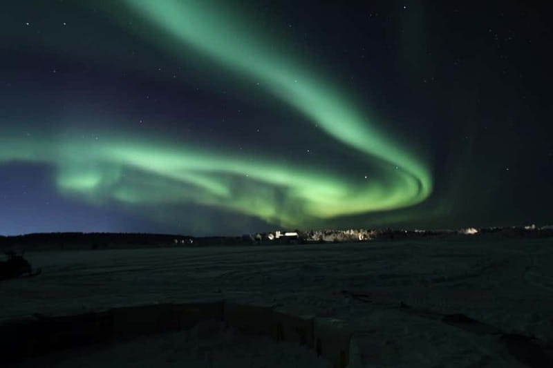 Aurora Hunt on Snowmobile - small groups - Leaving Kiruna for the Arctic night