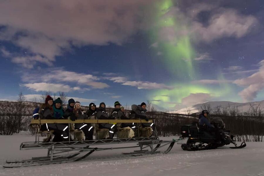 Aurora Snowmobile Sled Tour - Riding into Abisko’s dark Arctic night