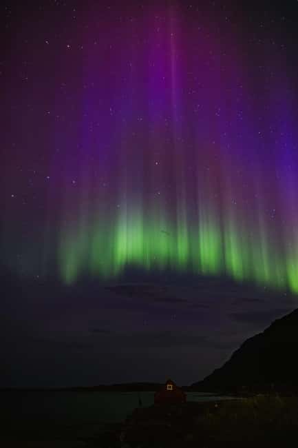 Bodø: Northern Lights safari - Leaving Bodø behind after dark