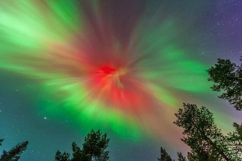Experience the majestic Auroras Kiruna-Abisko & lodge dinner - Riding from Kiruna toward Abisko National Park