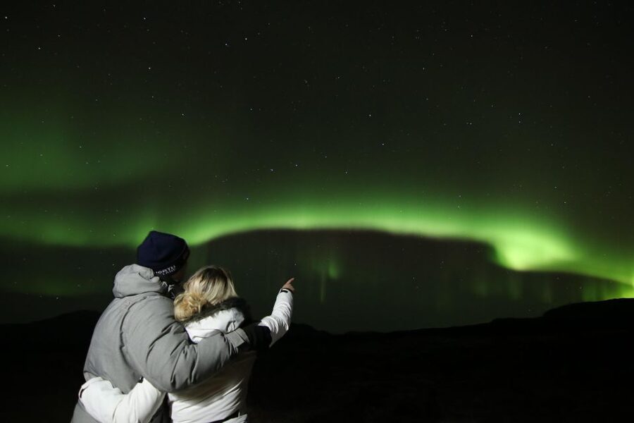 From Reykjavík: Northern Lights Tour with Hot Cocoa & Photos - The viewing stop and the value of patience