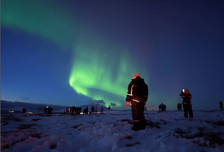 From Tromsø: Northern Lights Tour in Minibus with Photos - Getting ready for the aurora stop