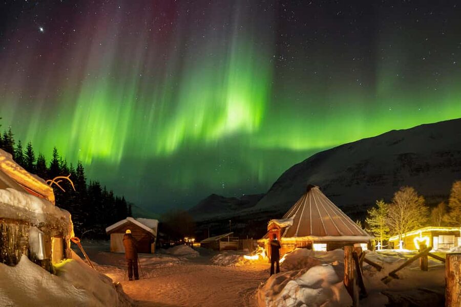 From Tromsø: Northern Lights Visit at Camp Tamok - Walking around Camp Tamok after dark