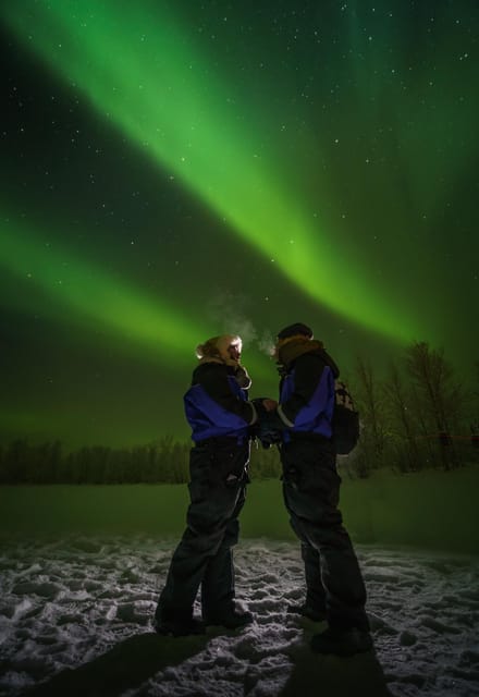 Ivalo: Lake Inari Northern Lights Tour w/ Reindeer & Dinner - A three-course Lappish dinner by the fire