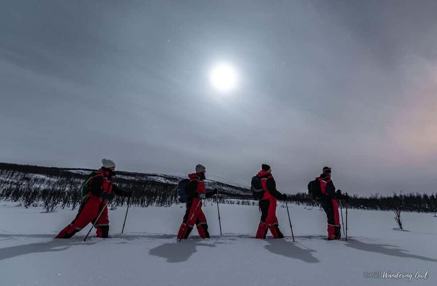 LEVI Adults Only Northern Lights Hunt with Snowshoeing - The drive from Levi to darker country