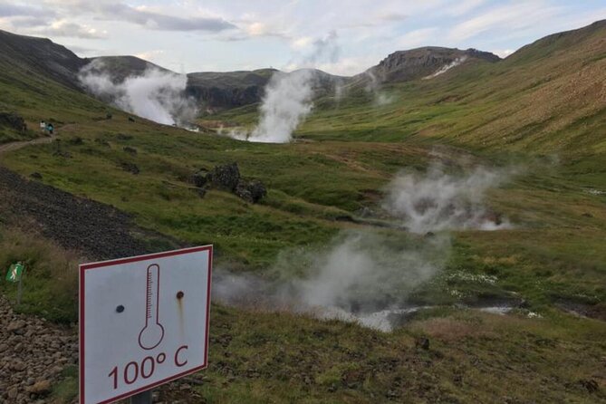 Northern Lights Hike to Reykjadalur Hot River - Steam, darkness, and a geothermal valley