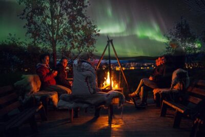 Northern Lights Husky Visit
