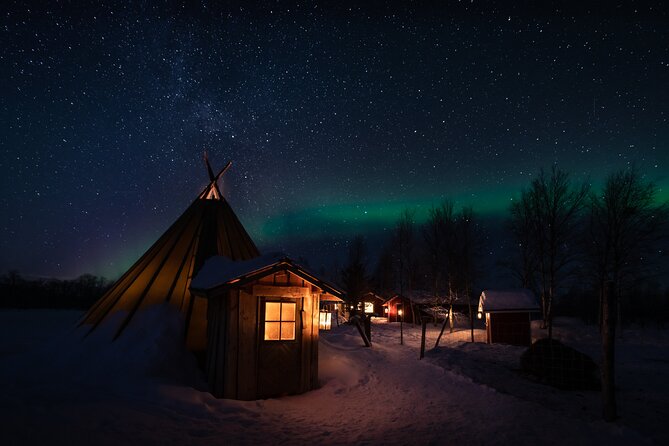 Northern lights tour to Lake Inari from Ivalo, Reindeers & Dinner - What you eat by the fire