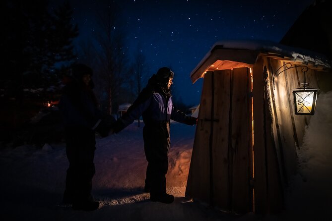 Northern lights tour to Lake Inari from Ivalo, Reindeers & Dinner - Reindeer feeding on the island