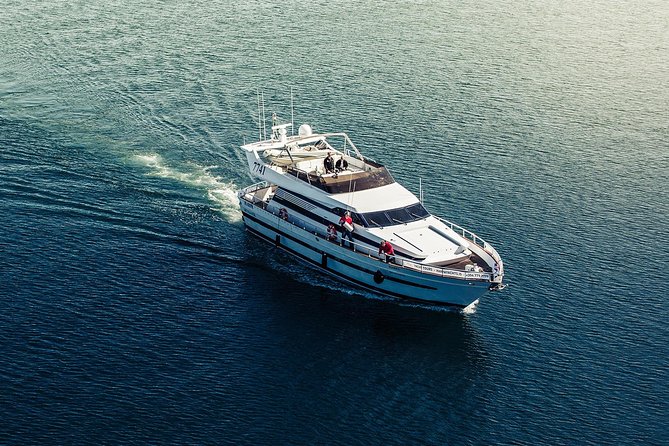Northern Lights Yacht Cruise - The yacht, cabin, deck, and onboard bar