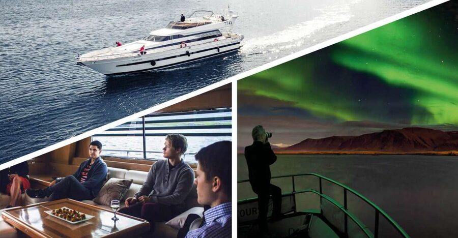 Reykjavik: Northern Lights Motor Yacht Cruise - Harpa, Sun Voyager, and Höfði from the water