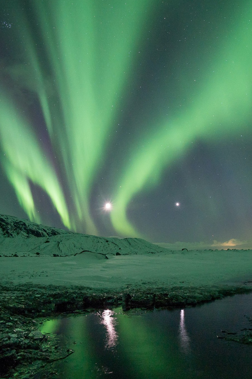 Reykjavik: Northern Lights with Icelandic Treats - Chasing green light beyond Reykjavik
