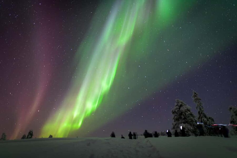 Rovaniemi: Auroras Northern Lights Trip - guaranteed lights - Leaving Rovaniemi’s city lights behind