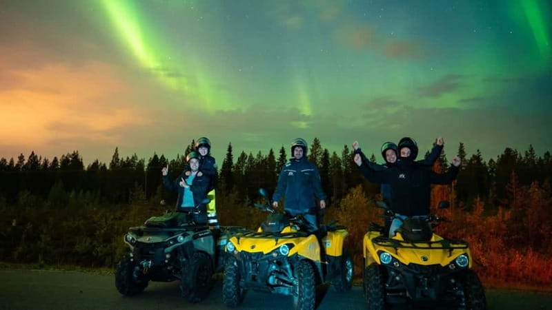 Rovaniemi: Northern Lights Quad Bike Tour - One hour on a quad bike through snowy trails