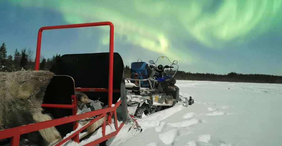 Rovaniemi: Northern Lights Sledge Ride - The two-hour sledge ride through the forest