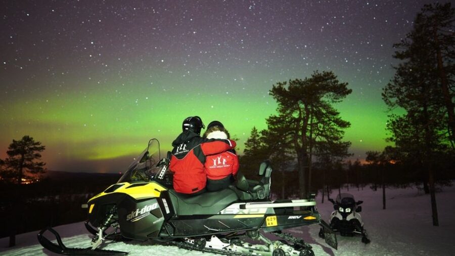 Rovaniemi: Northern Lights Snowmobile Hunt - Riding into the Arctic night