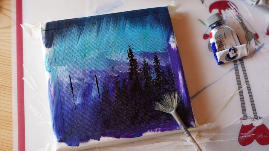 Rovaniemi: Workshop - Aurora painting - My call: book it for the handmade memory