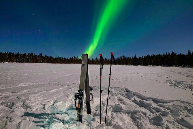 Ski Trekking under the Northern Lights - Getting used to backcountry skis