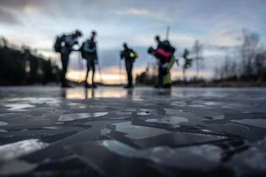 Stockholm: Ice Skating with fire & chance of Northern Lights - Why nighttime skating feels different
