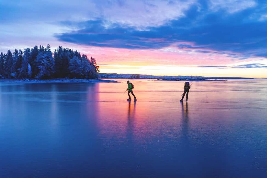 Stockholm: Ice Skating with fire & chance of Northern Lights - The Northern Lights are a bonus, not the plan