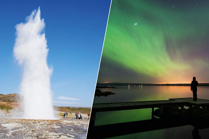 The Golden Circle & Northern Lights Guided Combo tour - Geysir and Strokkur, Iceland’s ground-level spectacle