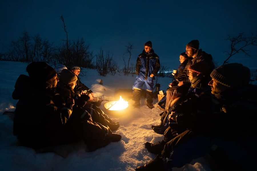 Tromsø: Aurora Borealis, Campfire, Hot Meal, Arctic Tour - Riding south and east in a Mercedes Sprinter