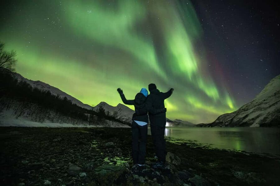 Tromsø: Northern Lights Chase in a Mercedes Benz with Photos - Waiting under the Arctic sky