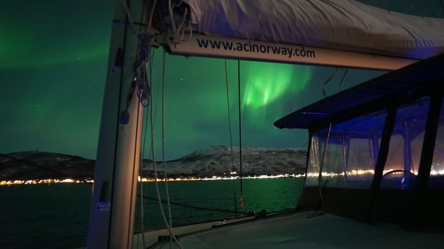 Tromsø: Northern Lights Luxury Catamaran Cruise - Setting sail from Tromsø’s floating jetty