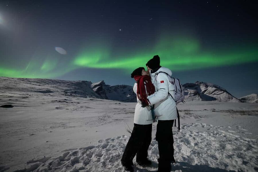 Tromsø: Northern Lights Minibus Tour with Local Experts - What happens at the outdoor stops
