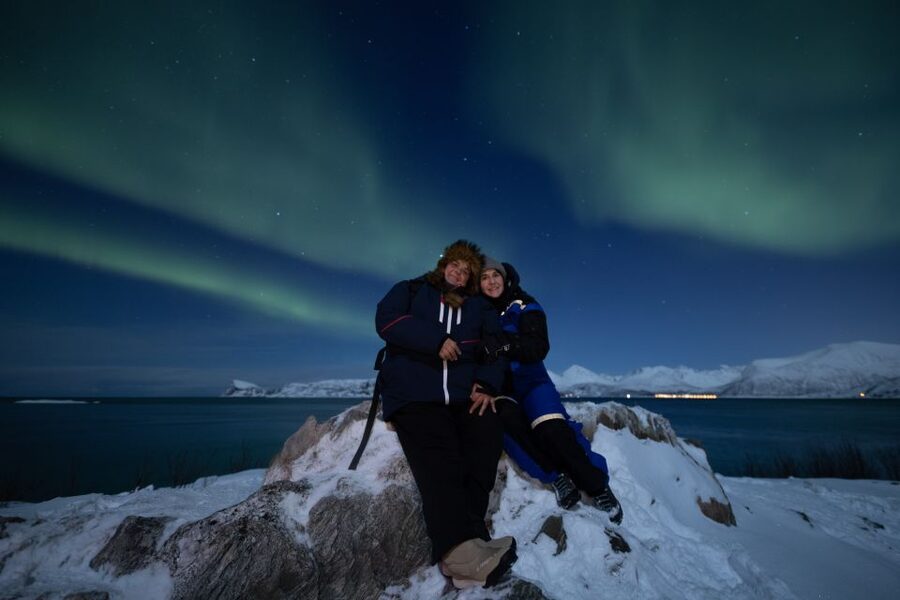 Tromsø: Private Aurora Chase with Meals, Campfire, Photos. - Finding the best available viewing spot